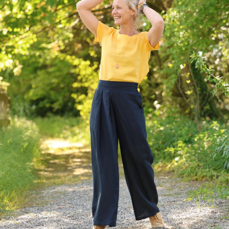 Quintessence - Blouse Emeline en lin soleil – 3XL