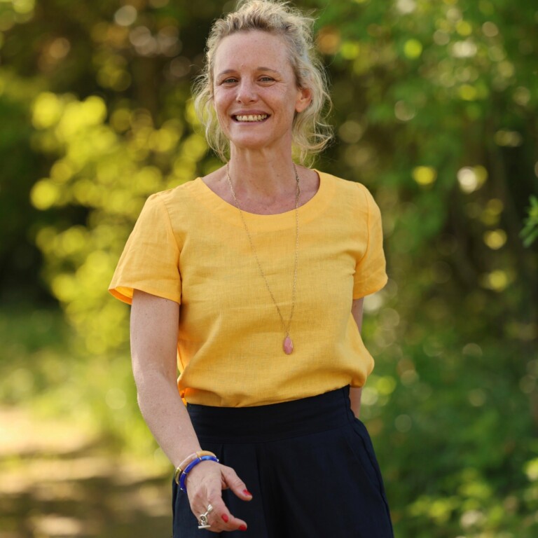 Quintessence - Blouse Emeline en lin soleil – 3XL