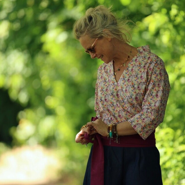 Quintessence - Blouse Madeleine – Coton Hortensia rose – XXL