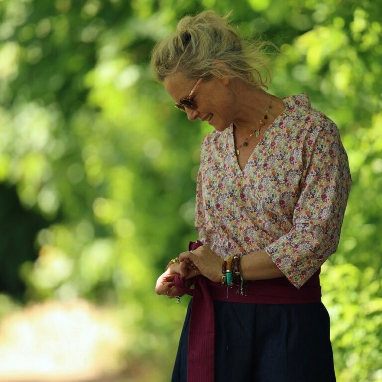 Quintessence - Blouse Madeleine – Coton Hortensia rose – XXL