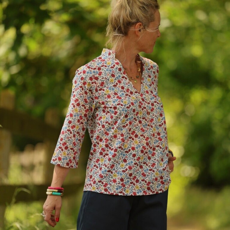 Quintessence - Blouse Madeleine – Coton Jardin espagnol – XXL