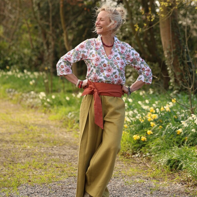 Quintessence - Blouse Madeleine – Coton Roseraie Sauvage – XXL