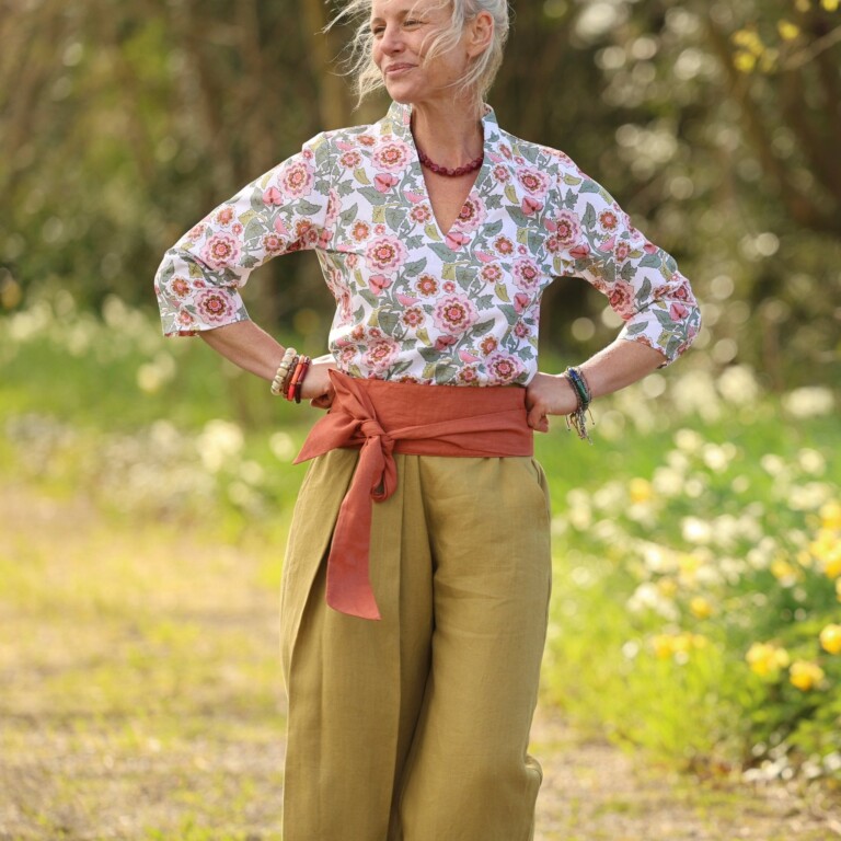 Quintessence - Blouse Madeleine – Coton Roseraie Sauvage – XXL