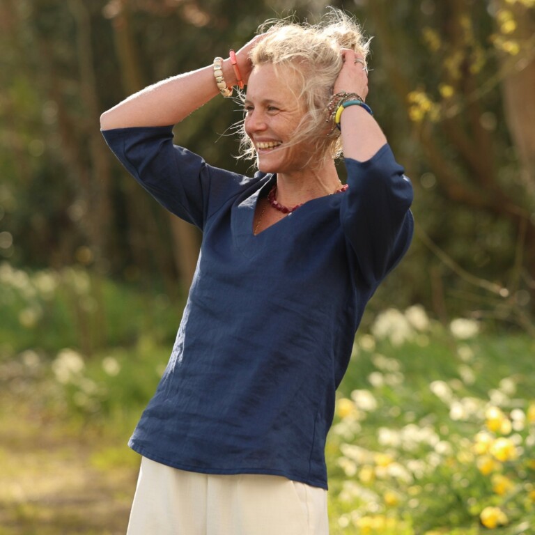 Quintessence - Blouse Madeleine – Lin Indigo – XL