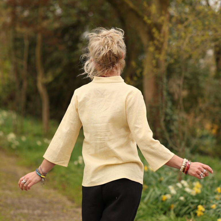 Quintessence - Blouse Madeleine – Lin Jaune Doux – XXL