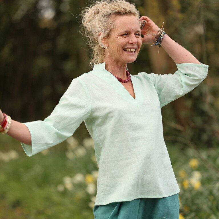 Quintessence - Blouse Madeleine – Lin Vert Pep’s – XXL