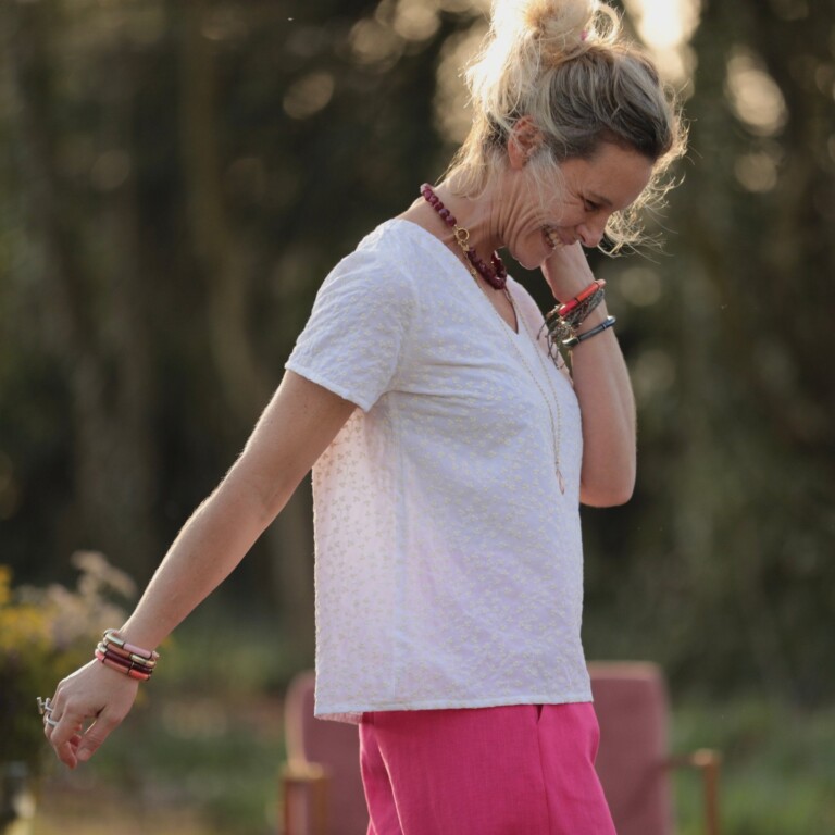 Meta SS25 - Blouse Nila - Broderie petites fleurs ivoire – XXL
