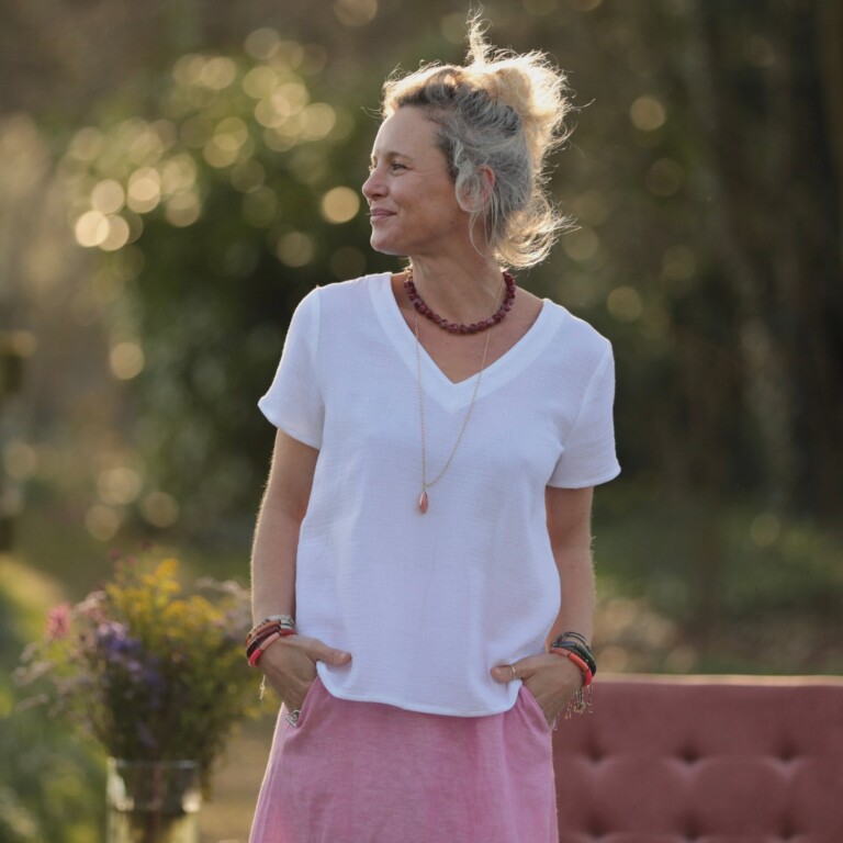 Meta SS25 - Blouse Nila - Double gaze de coton blanche – XL