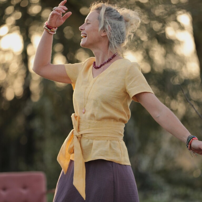Meta SS25 - Blouse Nila - Lin chiné jaune doux – XXL
