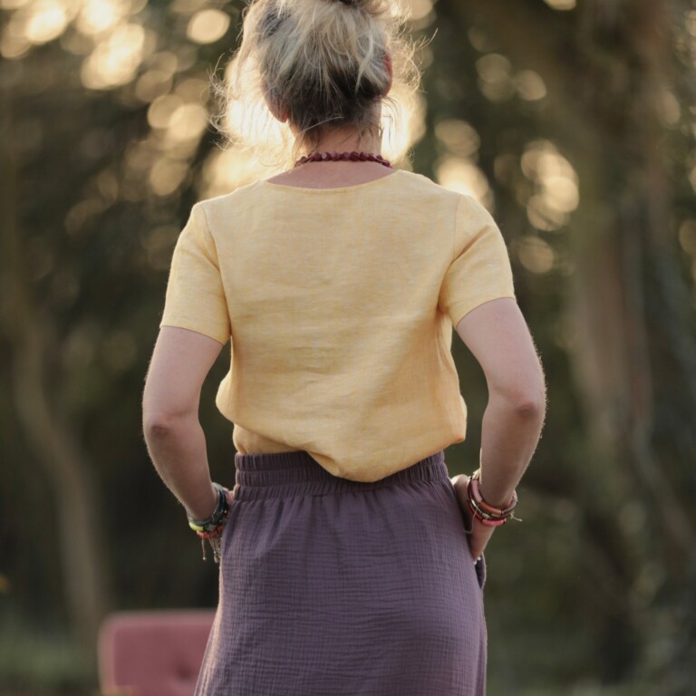 Meta SS25 - Blouse Nila - Lin chiné jaune doux – XXL