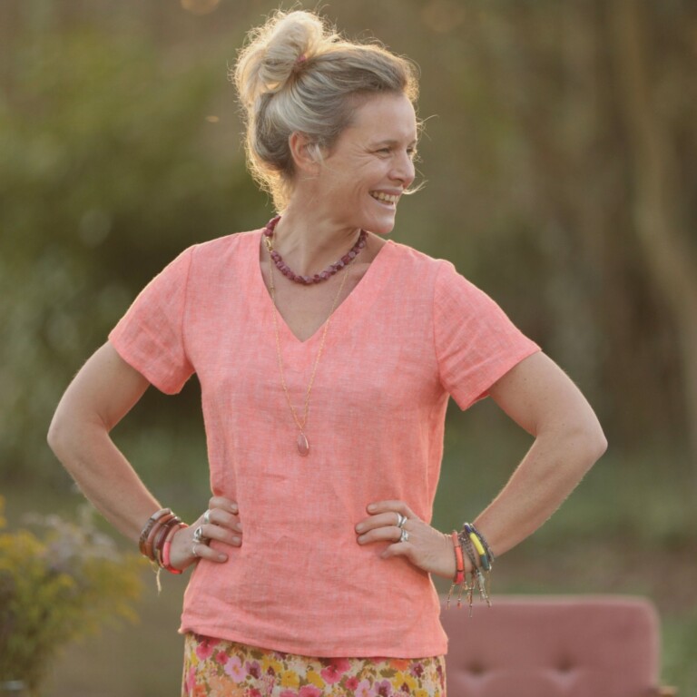 Meta SS25 - Blouse Nila - Lin chiné orange pep's – XXL