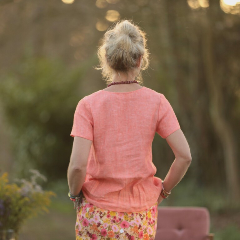 Meta SS25 - Blouse Nila - Lin chiné orange pep's – XXL