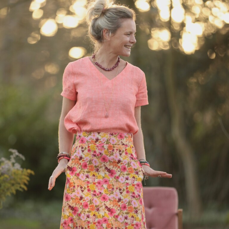 Meta SS25 - Blouse Nila - Lin chiné orange pep's – XXL