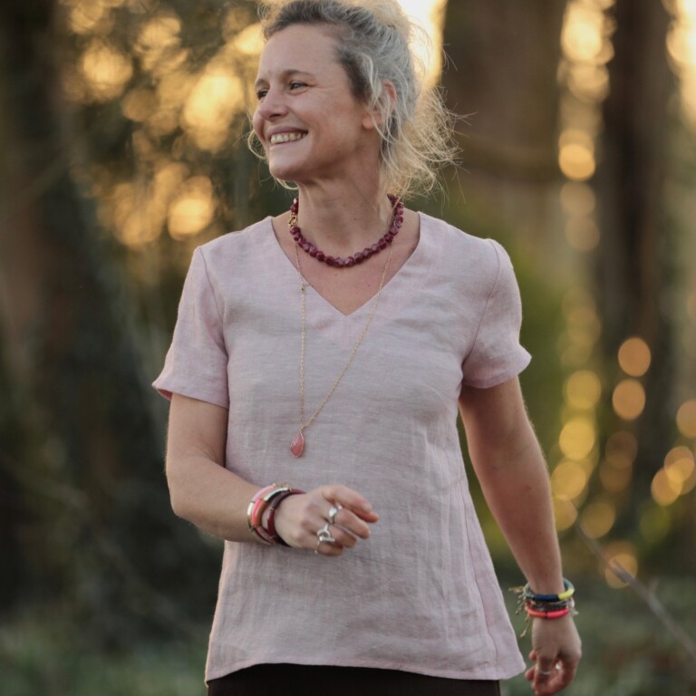 Meta SS25 - Blouse Nila - Lin chiné rose doux – XL