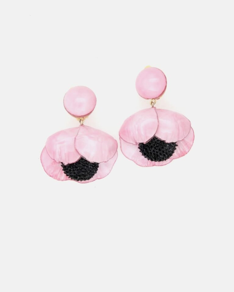 Ciléa Paris - Boucles d'oreilles pendantes Agnès – Rouge / Dormeuse (Oreilles percées)