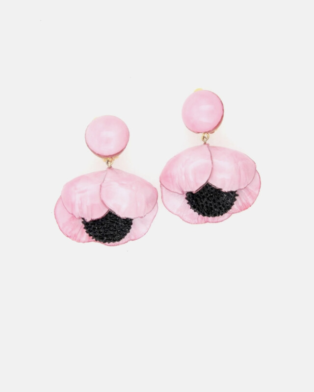 Ciléa Paris - Boucles d'oreilles pendantes Agnès – Corail / Dormeuse (Oreilles percées)