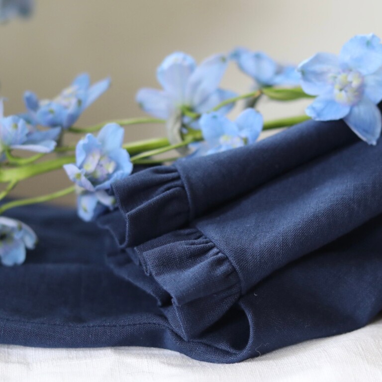 Meta SS25 - Boléro Ange - lin bleu indigo – S