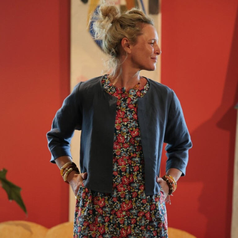 Meta SS25 - Boléro Ange - lin bleu jean – XXL
