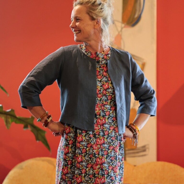 Meta SS25 - Boléro Ange - lin bleu jean – XXL