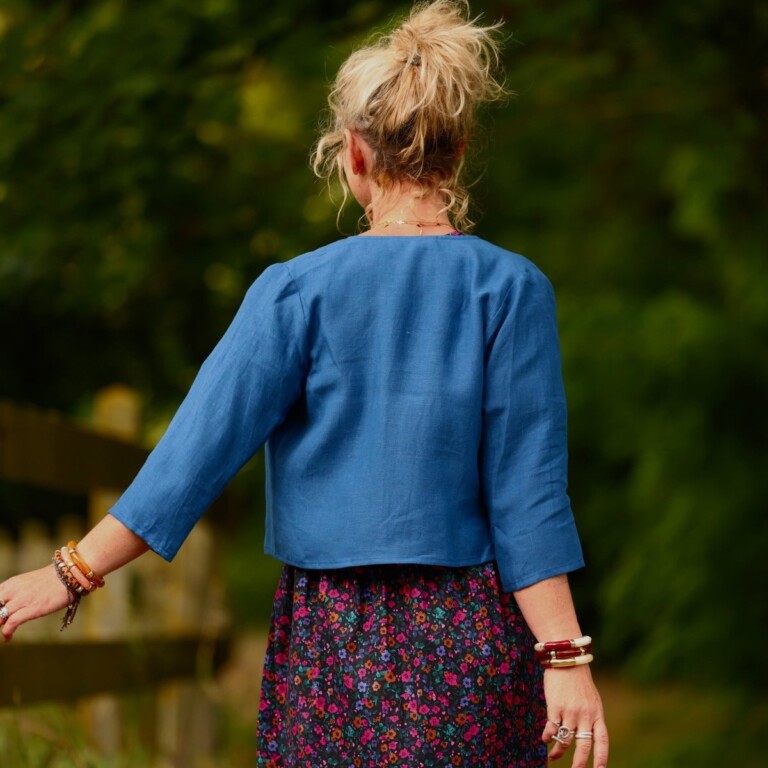 Meta SS25 - Boléro Ange - lin bleu majorelle – XXL