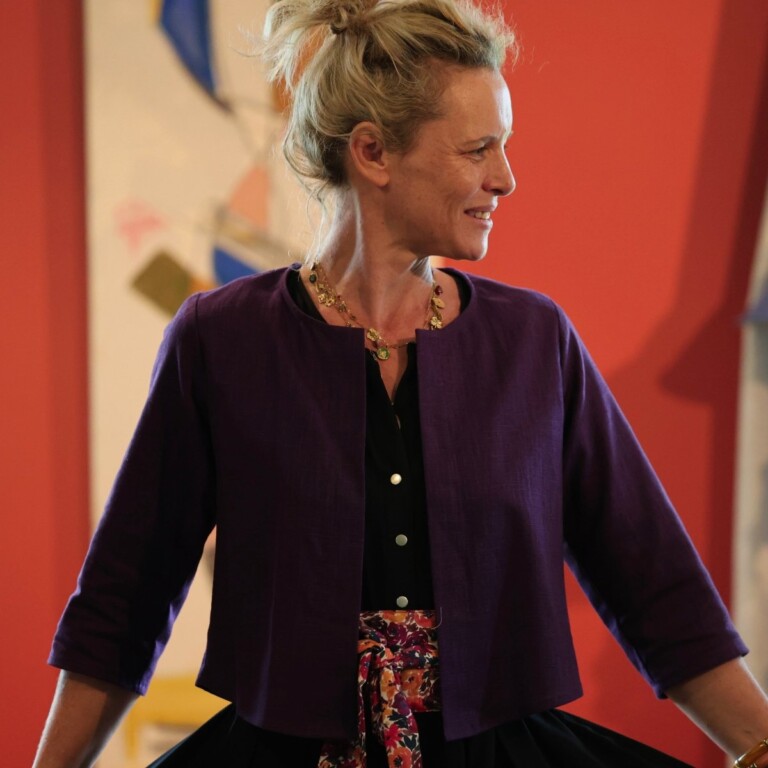Meta SS25 - Boléro Ange - lin lilas – XXL