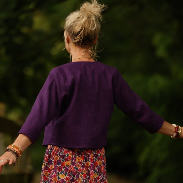 Meta SS25 - Boléro Ange - lin lilas – XXL