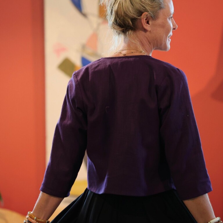 Meta SS25 - Boléro Ange - lin lilas – XXL