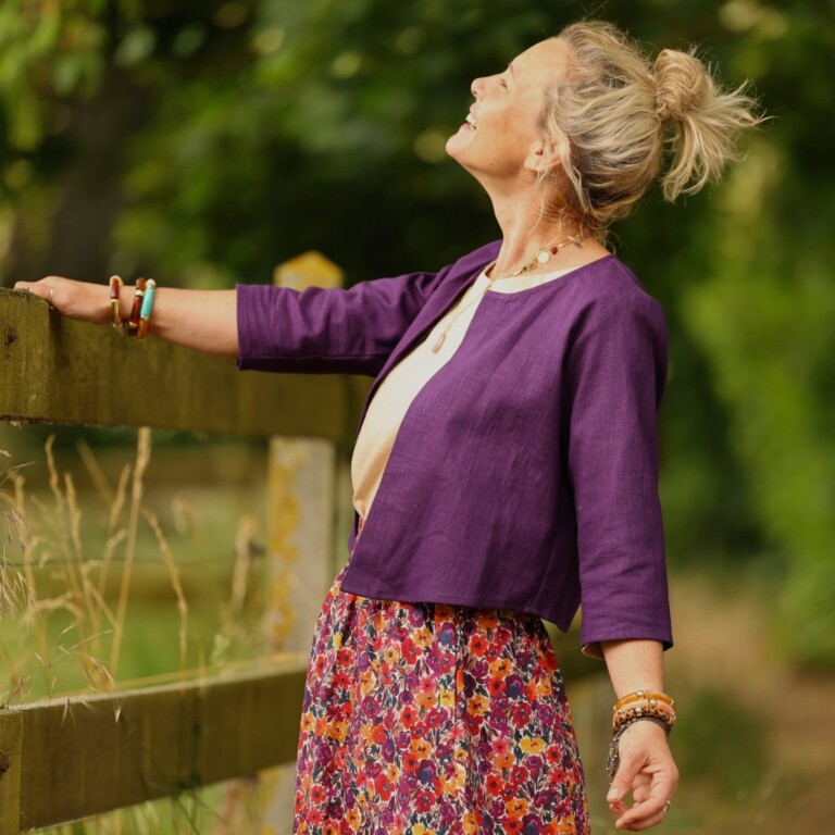 Meta SS25 - Boléro Ange - lin lilas – XXL