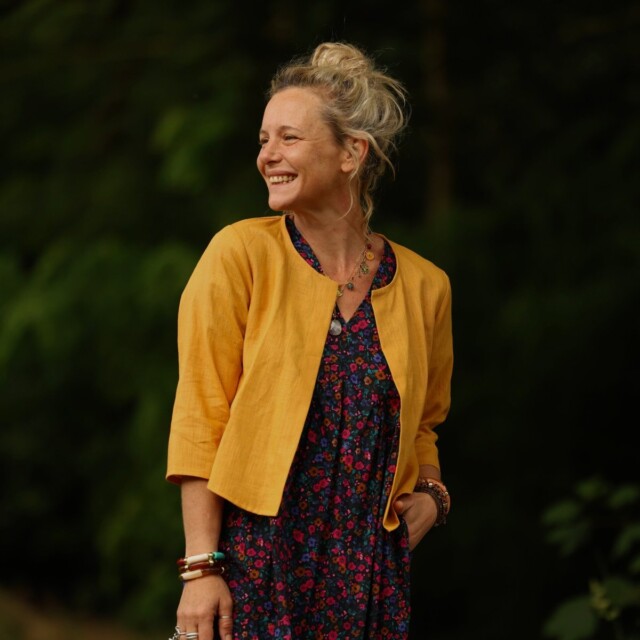 Meta SS25 - Boléro Ange - lin moutarde – XXL