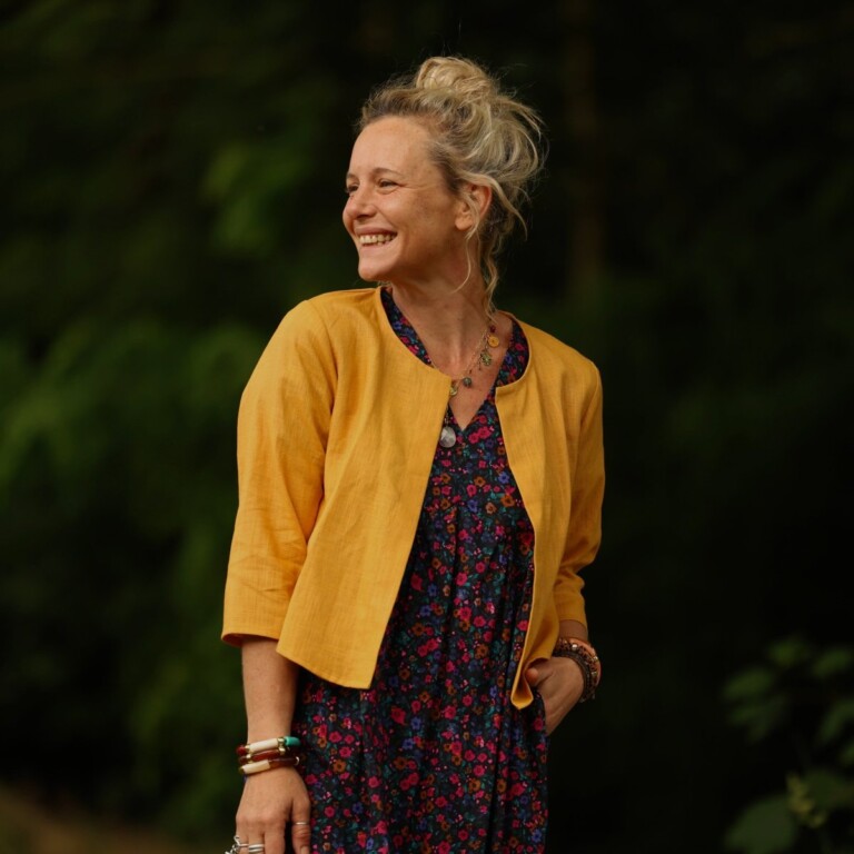 Meta SS25 - Boléro Ange - lin moutarde – XXL