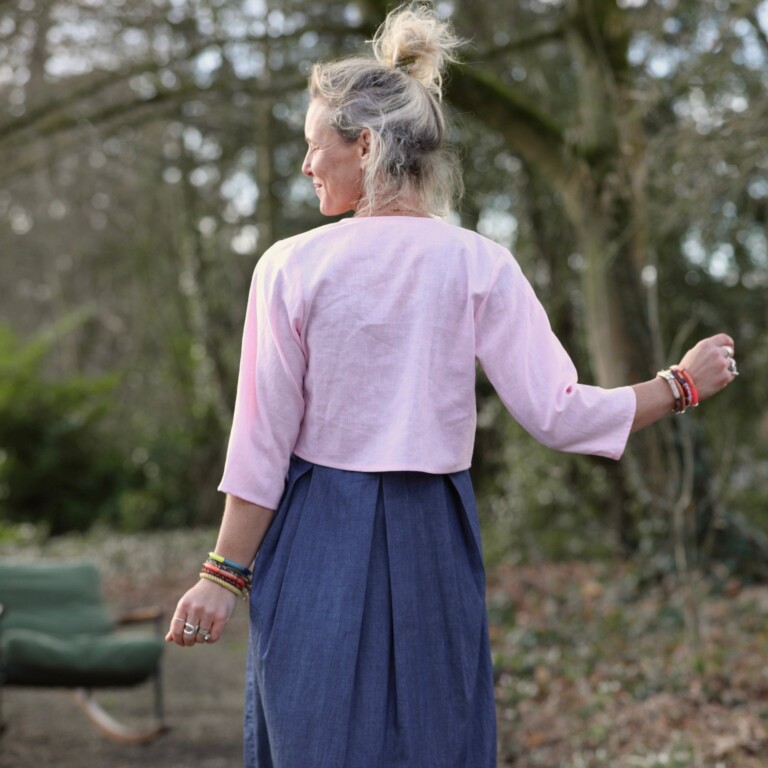 Meta SS25 - Boléro Ange - lin rose dragé – S