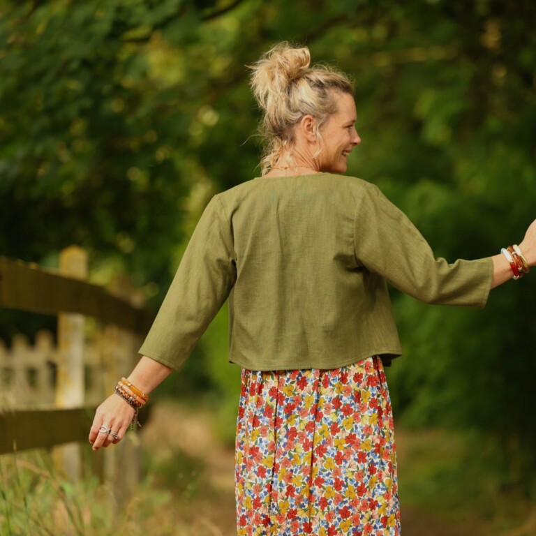 Meta SS25 - Boléro Ange - lin vert menthe – XXL