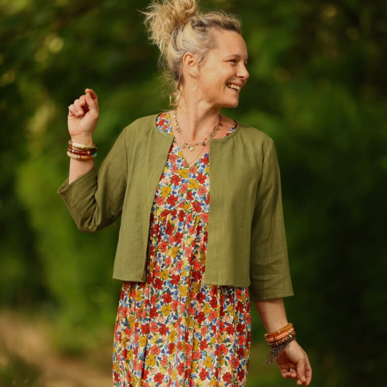 Meta SS25 - Boléro Ange - lin vert menthe – XXL