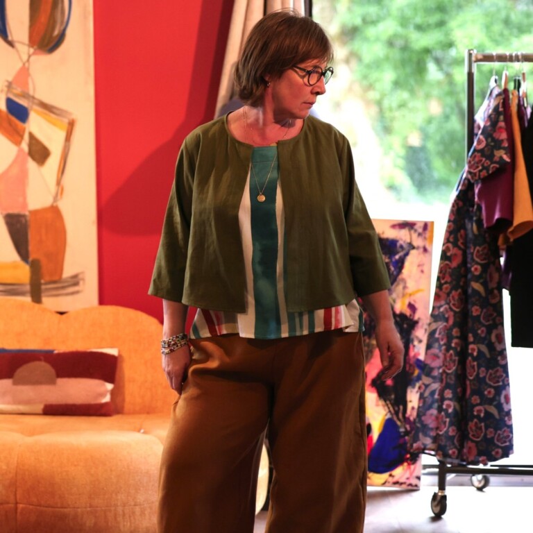 Meta SS25 - Boléro Ange - lin vert menthe – XXL
