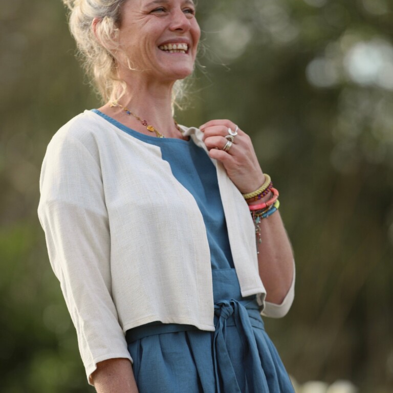 Meta SS25 - Boléro Ange - viscose/lin ficelle – S