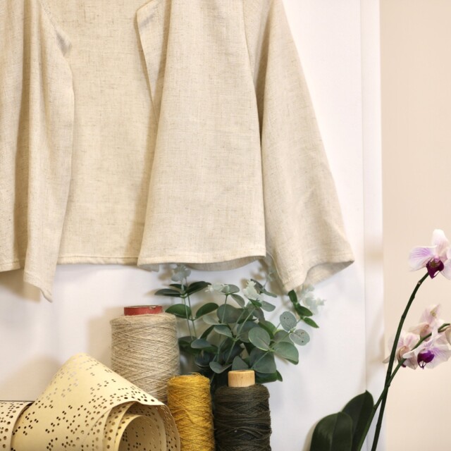 Meta SS25 - Boléro Ange - viscose/lin ficelle – S