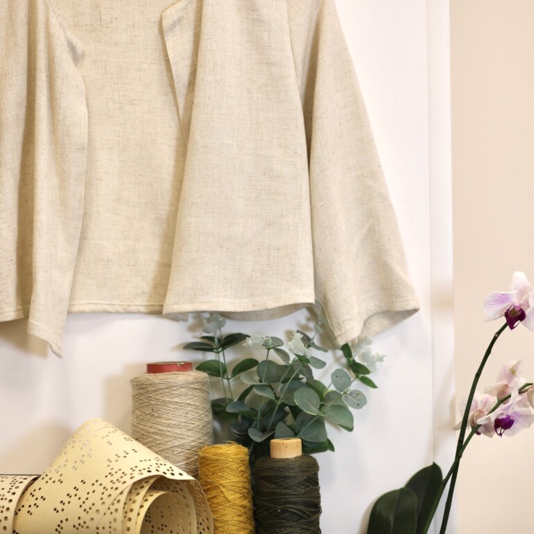 Meta SS25 - Boléro Ange - viscose/lin ficelle – S