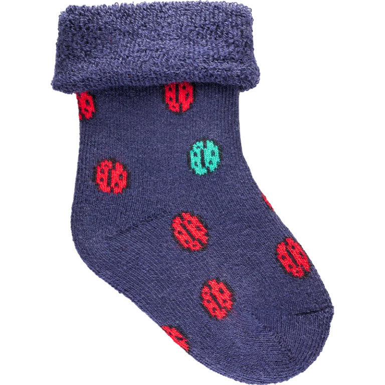 Chaussettes Coccinelle - Bottons petites coccinelles – Bleu marine