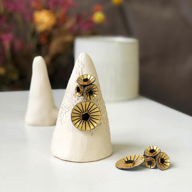 Ciléa Paris - Boucle d'oreille pendante Kyoto – Tige (Oreilles percées)