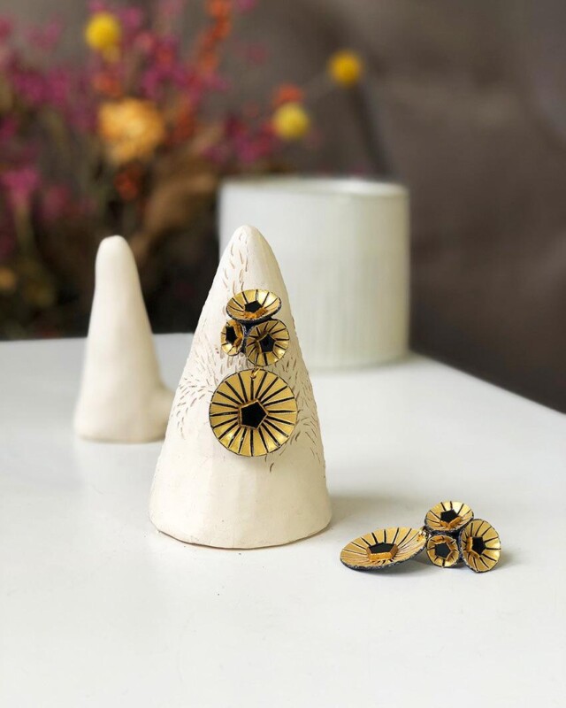 Ciléa Paris - Boucle d'oreille pendante Kyoto – Tige (Oreilles percées)