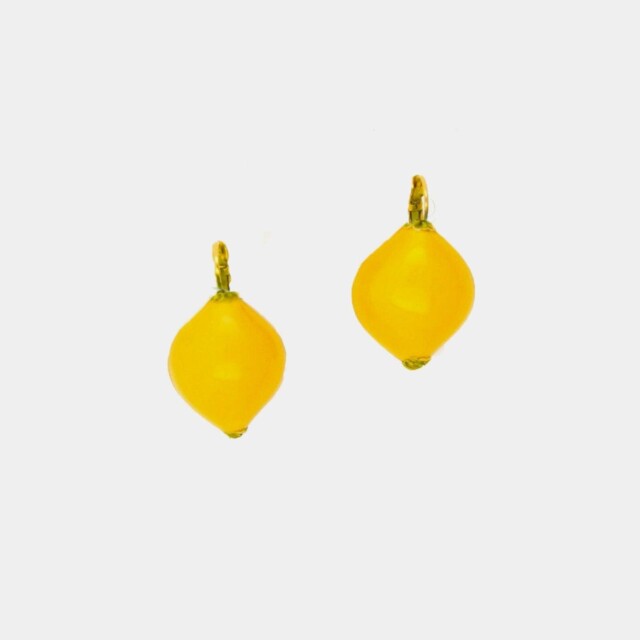 Ciléa Paris - Boucle d'oreille Citron Botanica – Fleur / Dormeuse (Oreilles percées)