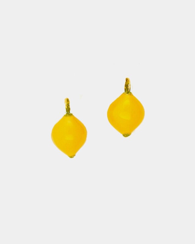 Ciléa Paris - Boucle d'oreille Citron Botanica – Fleur / Dormeuse (Oreilles percées)