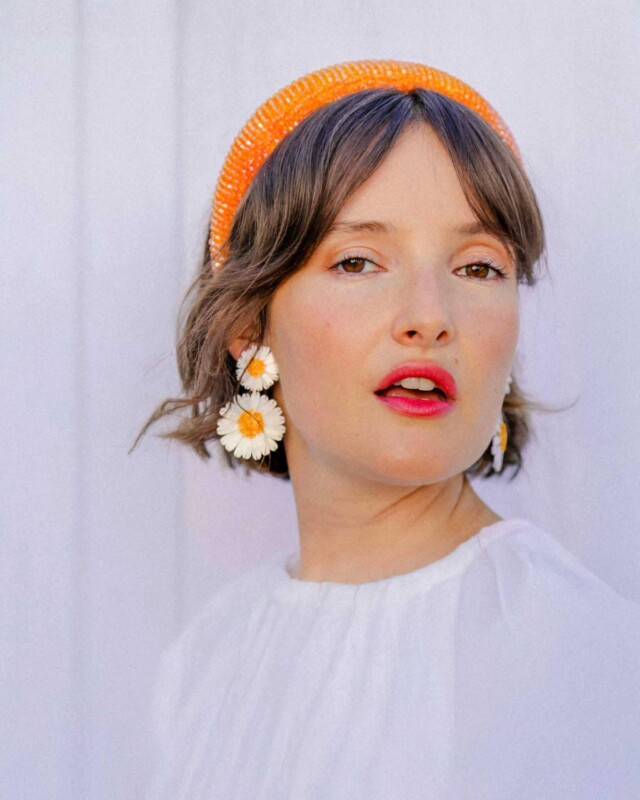 Ciléa Paris - Boucle d'oreille pendantes Daisy - Petit – Tige (Oreilles percées)