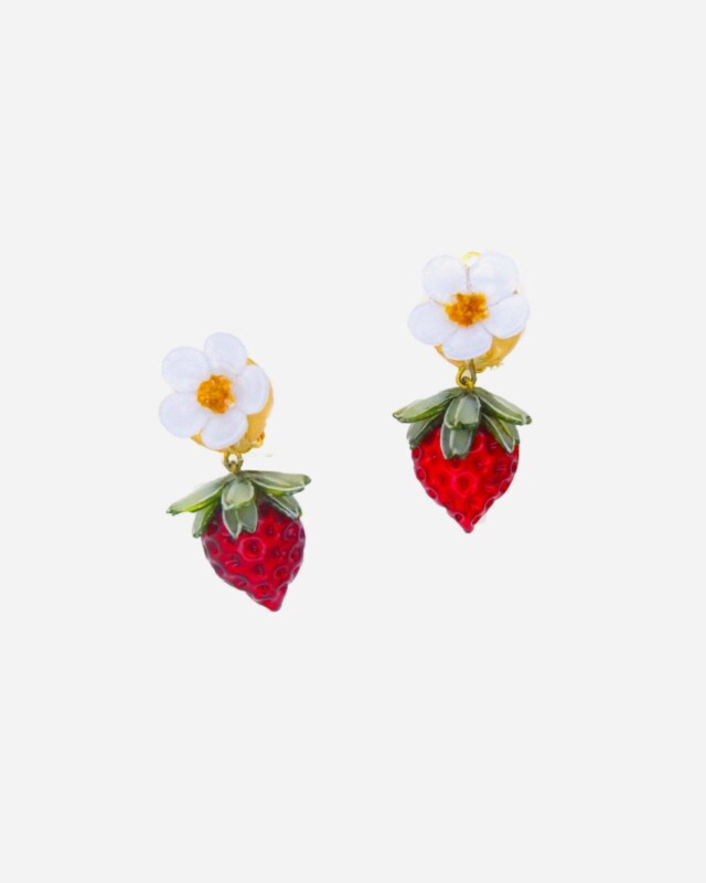Ciléa Paris - Boucle d’oreille Fraise Botanica