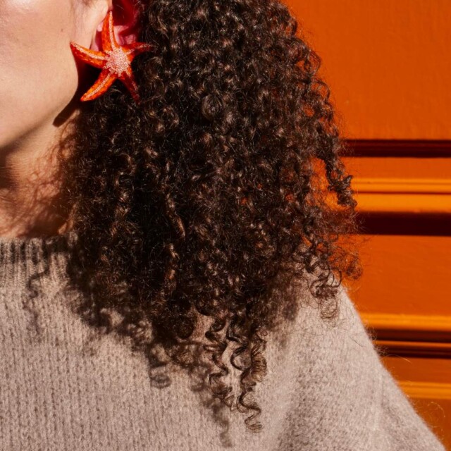 Ciléa Bijoux - Boucle d'oreille Ariel - Grand – Blanc / Clip (oreilles non percées)