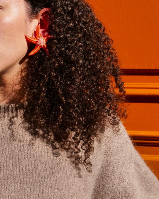 Ciléa Bijoux - Boucle d'oreille Ariel - Grand – Blanc / Clip (oreilles non percées)