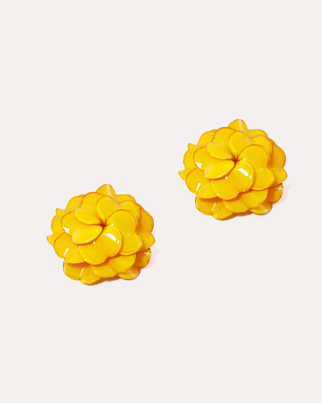 Ciléa Paris - Boucles d'oreilles Géranium - Grand – Rouge clair / Dormeuse (Oreilles percées)