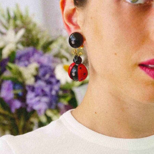 Ciléa Paris - Boucle d'oreille pendante Belle – Clip (oreilles non percées)
