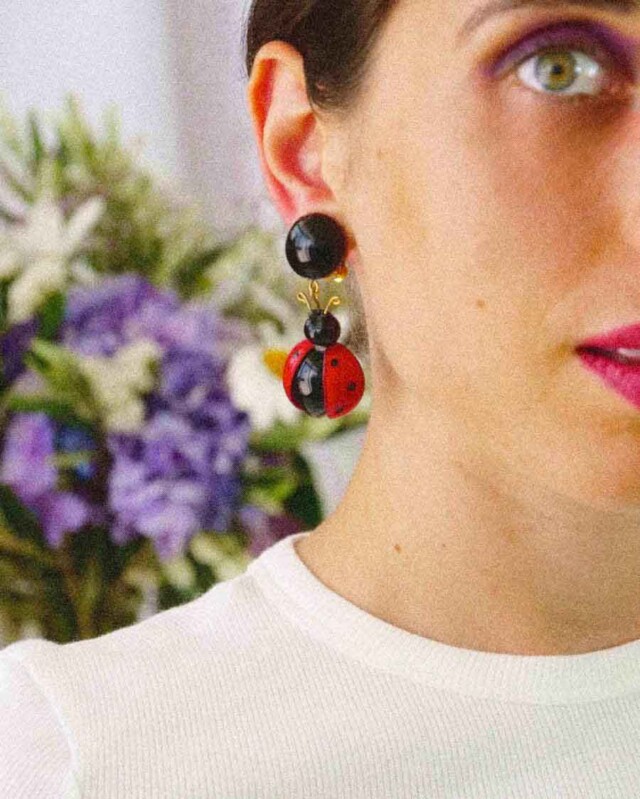 Ciléa Paris - Boucle d'oreille pendante Belle – Clip (oreilles non percées)
