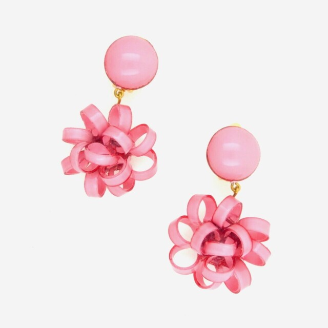 Ciléa Paris - Boucles d'oreilles pendantes Gribouille – Jaune pale / Tige (Oreilles percées)